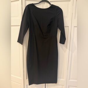 Theory Dress | Black Three Quarter Sleeve Dress | Size 6 | NWT